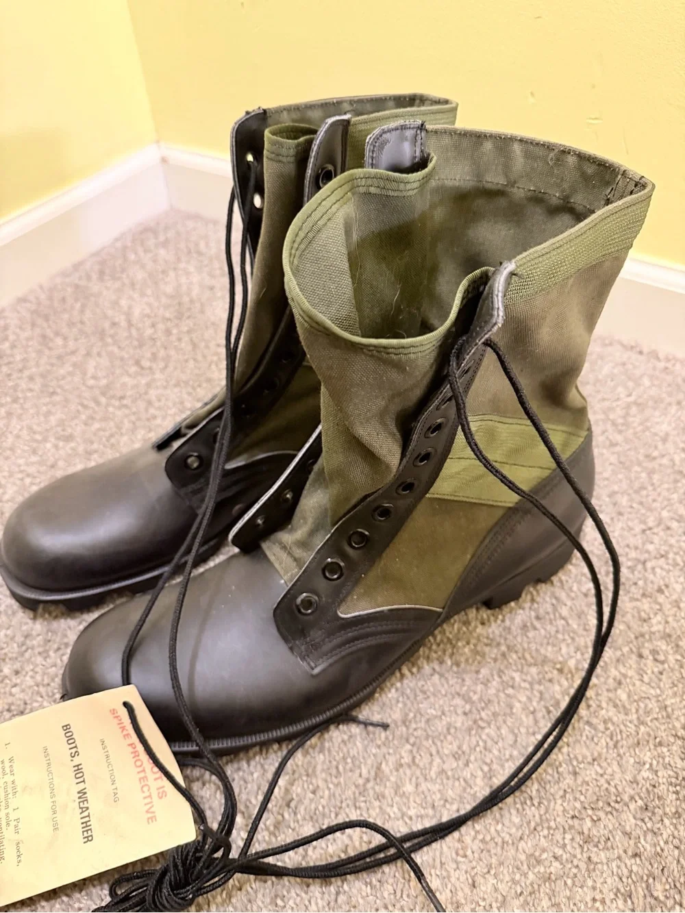 Men's Vintage Army Vietnam Era Jungle Boots